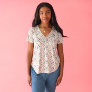 NWT Posh Peanut Womens V Neck Princess Friends Small